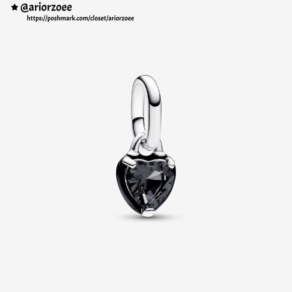 Pandora Pandora ME Black Chakra Heart Mini Dangle Charm - Picture 1 of 2